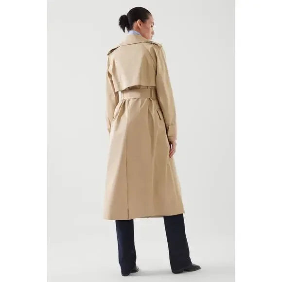 COS Long Khaki Trench Coat US 10 - Picture 5 of 5
